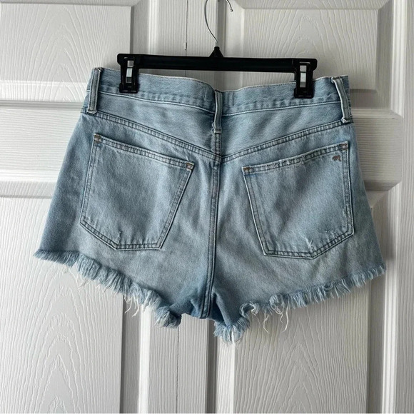 Madewell Sz 27 Relaxed Denim Shorts Cedarcroft Wash Slouchy Cut Offs Button Fly - Picture 4 of 5